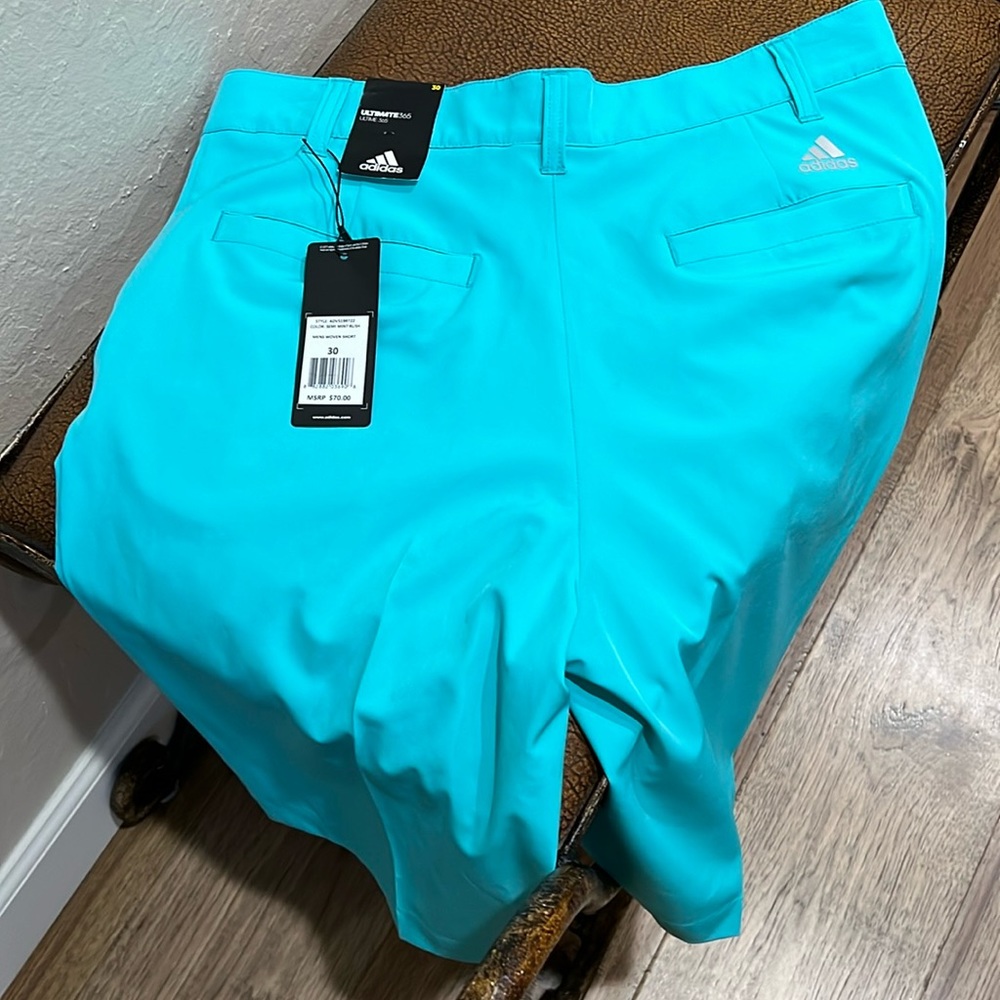 Brand New Adidas Ultimate 365 Rare Tiffany Blue Lightweight Golf Active Shorts!